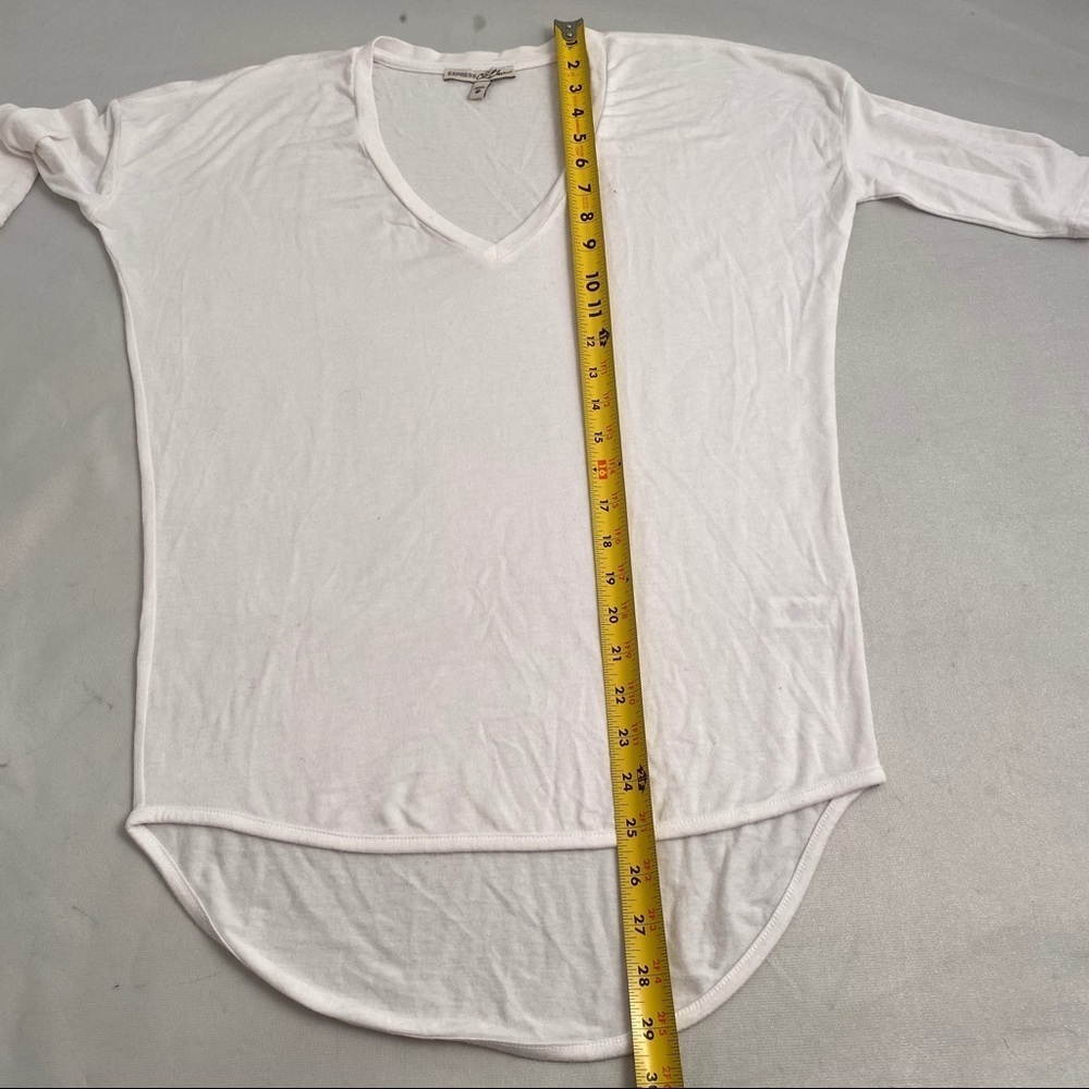 Express white three quarter sleeve oversized blouse - Picture 6 of 7